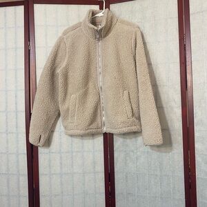 Old Navy Tan Sherpa Jacket Size Large